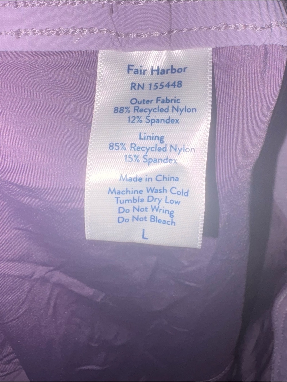 Fair Harbor purple colorblock athletic shorts L - Picture 3 of 3